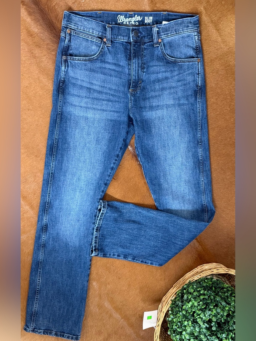 Wrangler Retro Slim Bootcut Jeans - Men's Medium Blue